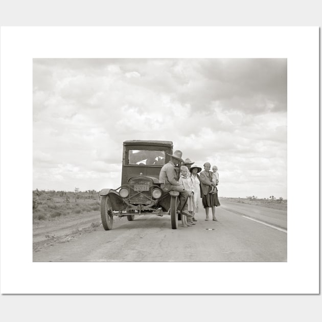 On The Road, 1937. Vintage Photo Wall Art by historyphoto